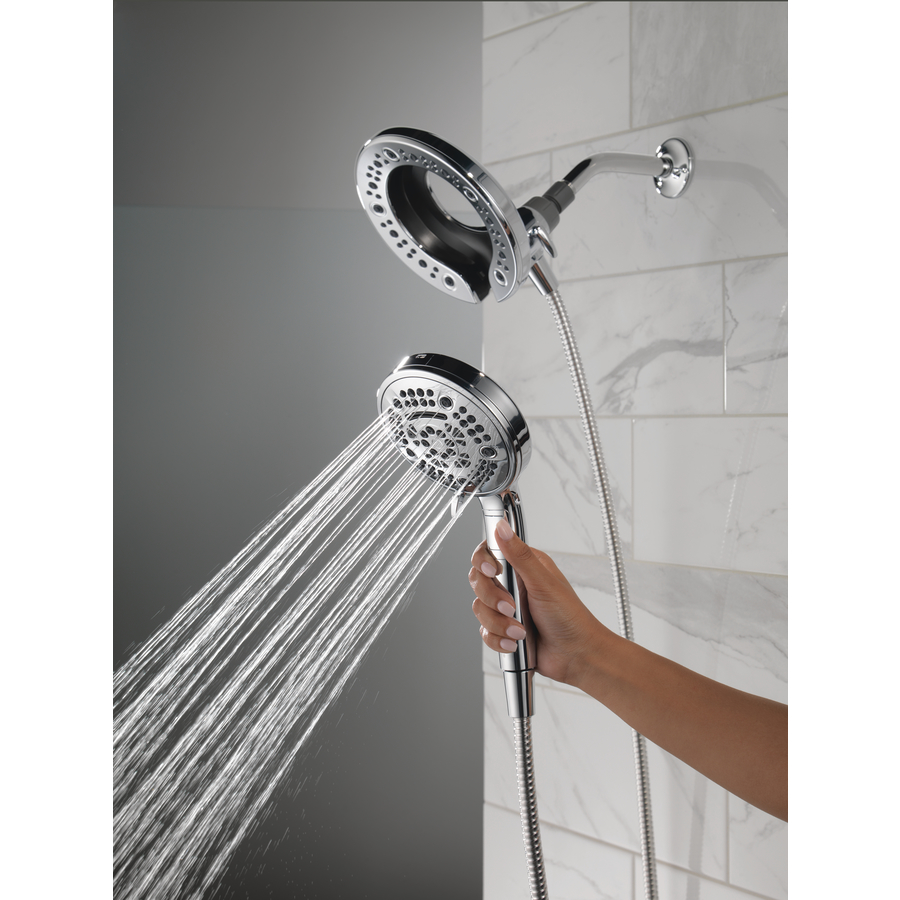 Delta In2ition Two-in-One Showerhead 7 Spray Settings Chrome - Image 7