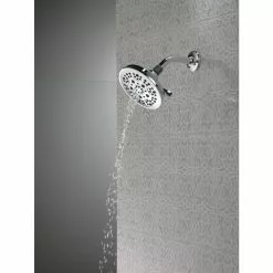 Delta Showerhead 6-in With 5 Spray Settings Chrome