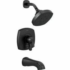 Delta Stryke 17 Series Bath And Shower Trim Set - Matte Black