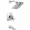 Delta Tesla 17 Series Bath And Shower Trim Set - H2Okinetic - Chrome