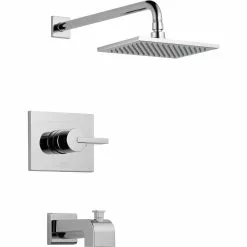 Delta Vero 14 Series Bath And Shower Faucet With Shower Head - H2Okinetic - Chrome