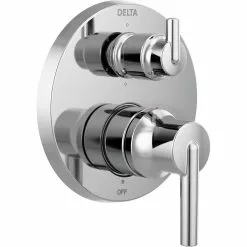 Delta Monitor 14 Series Contemporary Valve Trim With Diverter - 2-Handle - 6-Setting - Chrome