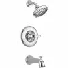 Delta Compel 14 Series Bath And Shower Trim Set - With Shower Head - Chrome
