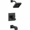 Delta Ara 17 Series Bath And Shower Trim Set - Matte Black