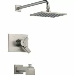 Delta Vero 17 Series Bath And Shower Faucet With Shower Head - Stainless Steel