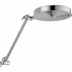 Delta Single-Setting Adjustable Arm Raincan Shower Head - Chrome