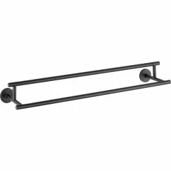 Delta Trinsic Double Towel Bar - 24-in - Matte Black