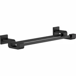 Delta Ara Double Towel Bar - 24-in - Matte Black