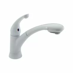 Delta Pull-Out Kitchen Faucet - White