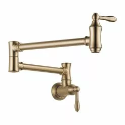 Delta Wall-Mount Pot Filler Faucet - Champagne Bronze