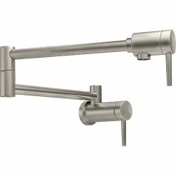 Delta Wall-Mount Pot Filler Faucet - Stainless Steel