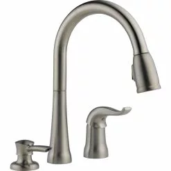 Delta Pull-Down Kitchen Faucet With Soap Dispenser