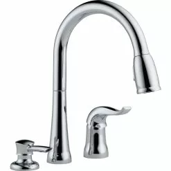 Delta Pull-Down Kitchen Faucet With Soap Dispenser