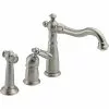 Delta Victorian Kitchen Faucet With Spray - Stainless Steel
