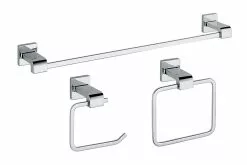 Delta Ara 3-Piece Bath Hardware Kit - Chrome