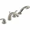 Delta Classic Deck Mount Roman Tub Faucet - 5.88-in. - Stainless Steel