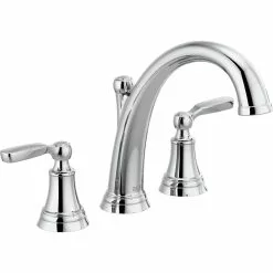 Delta Woodhurst Deck Mount Roman Tub Faucet - 11.13-in. - Chrome