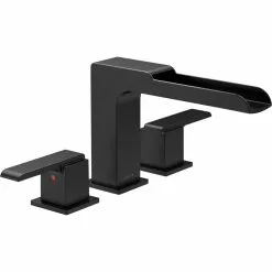 Delta Ara Deck Mount Roman Tub Faucet - 9-in. - Matte Black