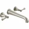 Delta Cassidy Wall Mount Bathtub Faucet - 13.25-in. - Stainless Steel