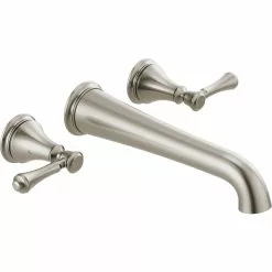 Delta Cassidy Wall Mount Bathtub Faucet - 13.25-in. - Stainless Steel