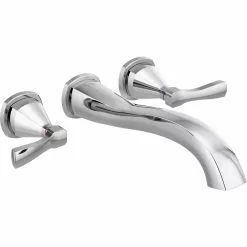 Delta Stryke Wall Mount Bathtub Faucet - 12-in. - Chrome