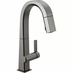 Delta Pivotal Bar And Prep Faucet - 14.31-in. - 1-Handle - Black Stainless