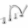 Delta Trinsic Deck Mount Roman Tub Faucet - 10-in. - Chrome