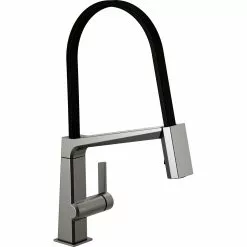 Delta Pivotal Kitchen Faucet - 18.69-in. - 1-Handle - Black Stainless