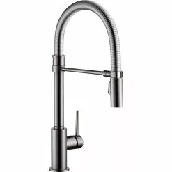 Delta Trinsic Kitchen Faucet - 18.75-in. - 1-Handle - Black Stainless