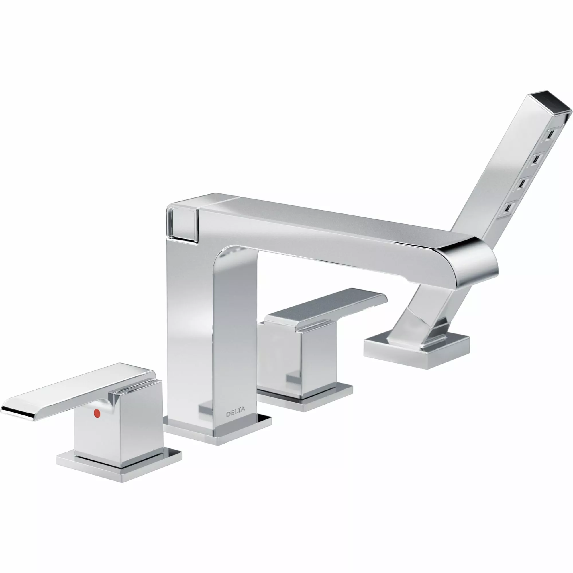 Delta Ara Deck Mount H2Okinetic(R) Roman Tub Faucet - 8.19-in. - Chrome