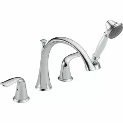 Delta Lahara Deck Mount Roman Tub Faucet - 8.5-in. - Chrome