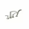Delta Stryke Deck Mount Roman Tub Faucet - 9.72-in. - Stainless Steel
