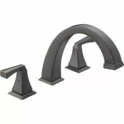 Delta Dryden Deck Mount Roman Tub Faucet - 9-in. - Venetian Bronze