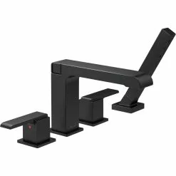 Delta Ara Deck Mount H2Okinetic(R) Roman Tub Faucet - 8.19-in. - Matte