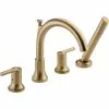 Delta Trinsic Deck Mount Roman Tub Faucet - 10-in. - Champagne Bronze