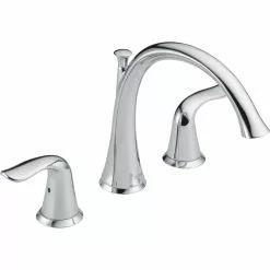 Delta Lahara Deck Mount Roman Tub Faucet - 9.25-in. - Chrome