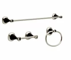 Delta Zurie 3-Piece Bath Hardware Kit - Cocoa Bronze/Polished Nickel