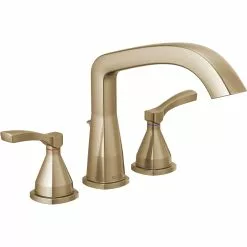 Delta Stryke Deck Mount Roman Tub Faucet - 9.72-in. - Champagne Bronze