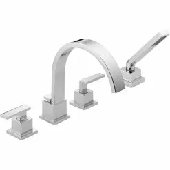 Delta Vero Deck Mount Roman Tub Faucet - 8.75-in. - Chrome