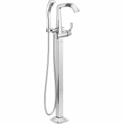 Delta Stryke Freestanding Bathtub Faucet - 9.72-in. - Chrome