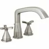Delta Stryke Deck Mount Roman Tub Faucet - 9.72-in. - Stainless Steel