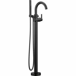 Delta Trinsic Freestanding Bathtub Faucet - 8-in. - Matte Black