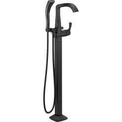 Delta Stryke Freestanding Bathtub Faucet - 9.72-in. - Matte Black