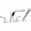 Delta Tesla Deck Mount Roman Tub Faucet - 12-in. - Chrome