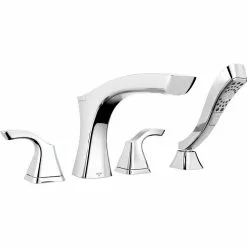 Delta Tesla Deck Mount Roman Tub Faucet - 12-in. - Chrome