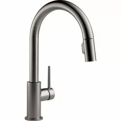 Delta Trinsic Kitchen Faucet - 15.69-in. - 1-Handle - Black Stainless