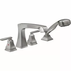 Delta Ashlyn Deck Mount Roman Tub Faucet - 8.38-in. - Stainless Steel