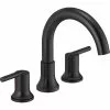 Delta Trinsic Deck Mount Roman Tub Faucet - 10-in. - Matte Black