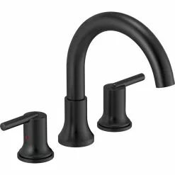 Delta Trinsic Deck Mount Roman Tub Faucet - 10-in. - Matte Black
