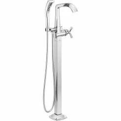 Delta Stryke Freestanding Bathtub Faucet - 9.72-in. - Chrome